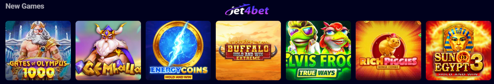 Jet4bet New Slots